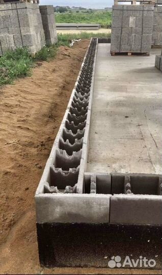 Несъёмная опалубка.Фундамент.Забор.Бетонные блоки