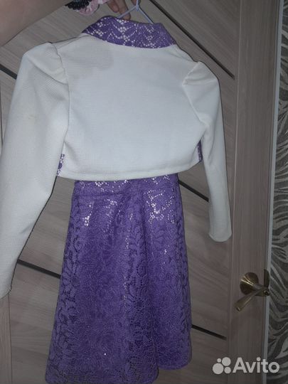 Платье с кардиганом для девочки