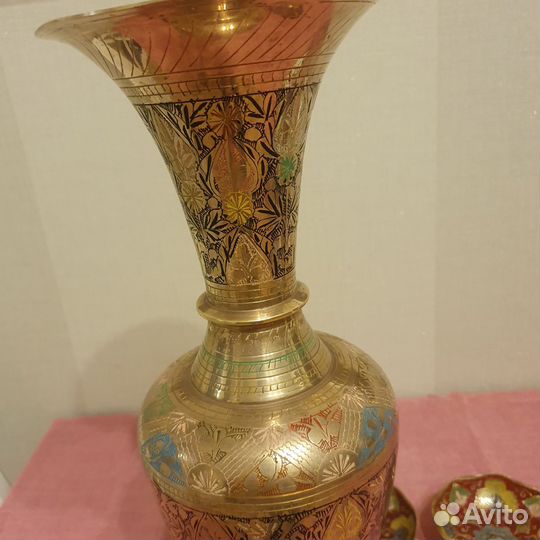 Ваза индийская латунь
