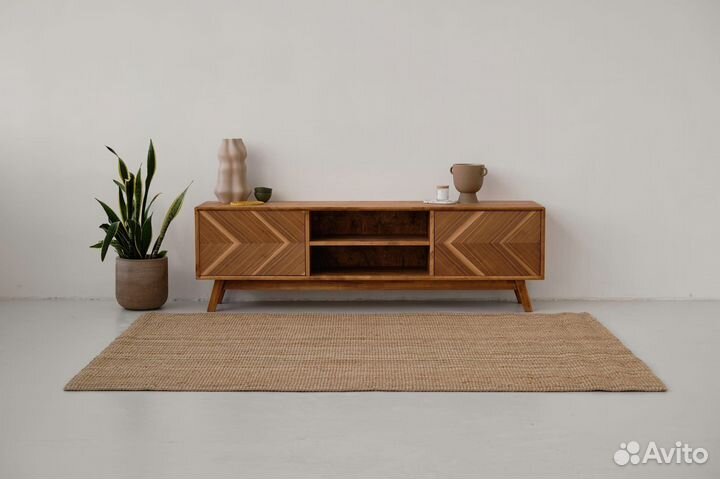 Тумба под тв Fusion 200х55х36 см из массива дерева