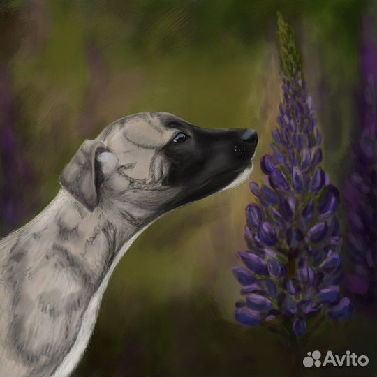 Картина портрет питомца по фото