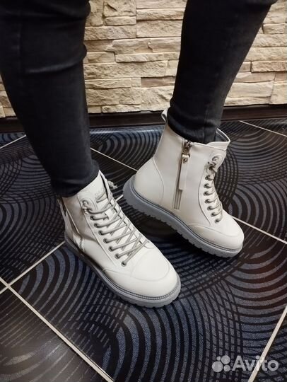 Ботинки зимние женские новые кожаные
