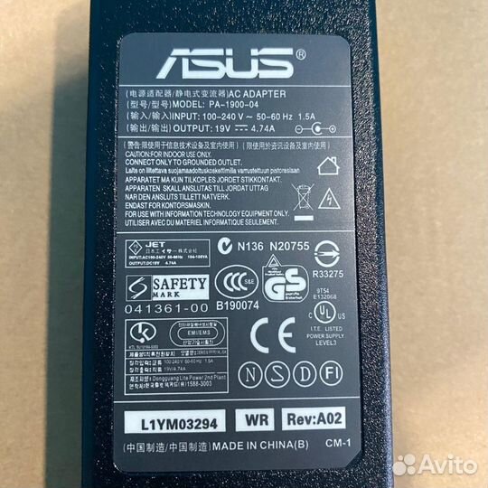 Блок питания для ноутбуков Asus