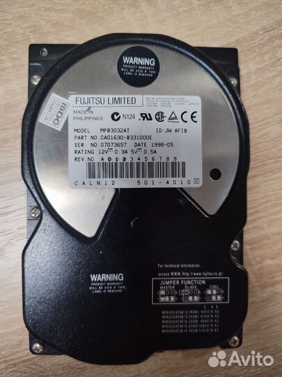 Жесткий диск HDD 3.5 IDE Fujitsu 3.2GB