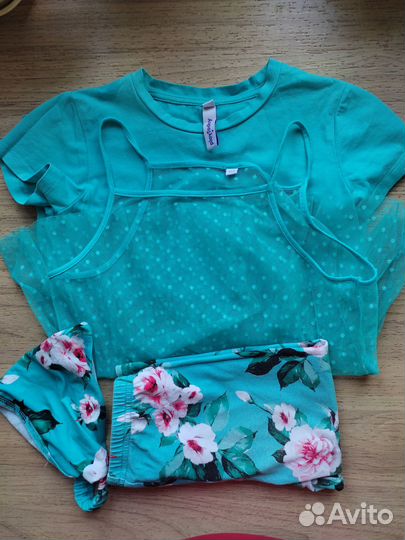 Комплекты для девочек (3 шт.) летние 122, 128