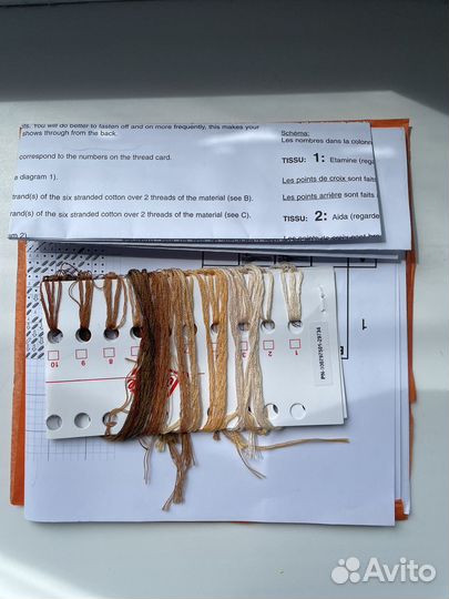 Остатки наборов для вышивки