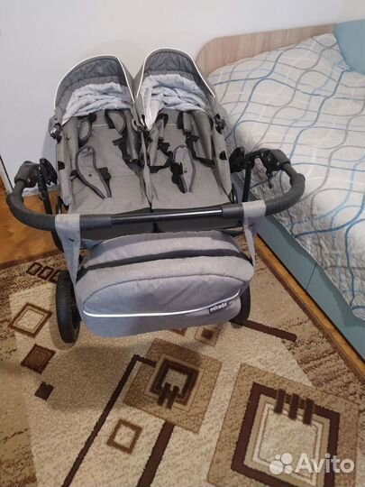 Коляска-трансформер для двойни Mikado Duet Lux 3в1