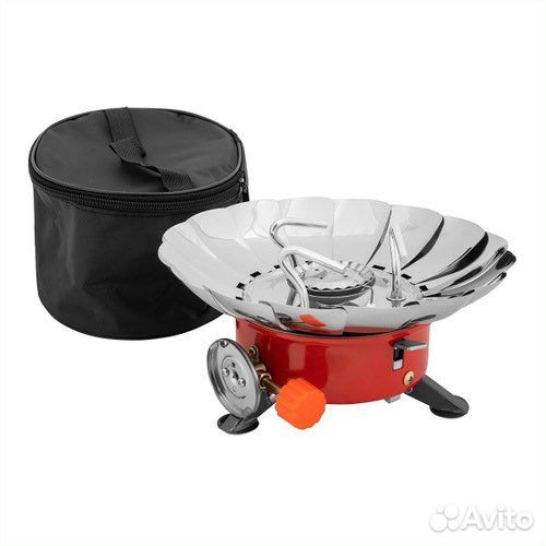 Газовая походная плитка с защитой от ветра