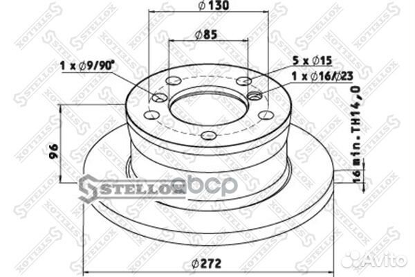 85-00763-SX диск тормозной 272x97x16x85 n5+n1d17
