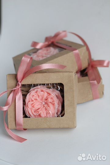 Декоративная свеча Пионовидная Роза подарок