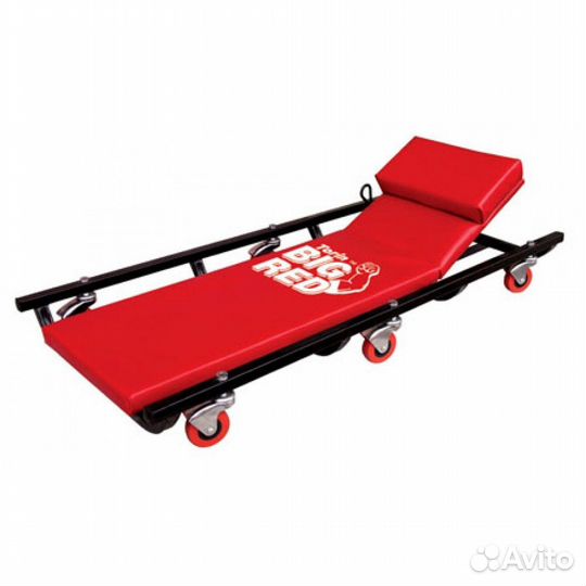 Лежак подкатной с поднимающимся подголовником