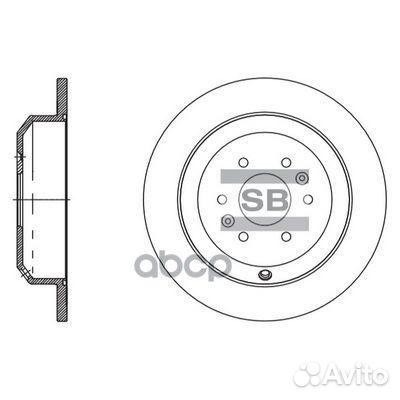 Диск тормозной задний KIA Mohave 2007- sd2066 S