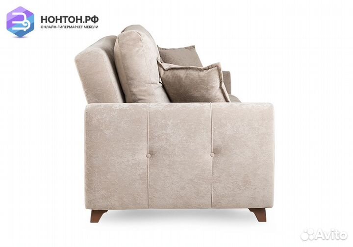 Диван книжка Плимут светло-бежевый / коричневый