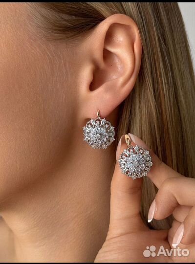 Комплект серьги и кольцо