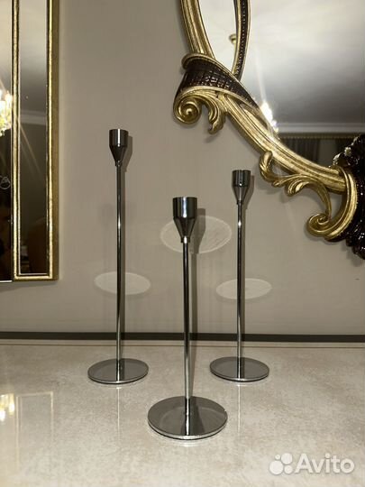 Набор металических подсвечников 3шт Home