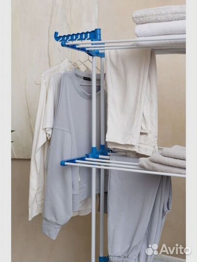 Напольная сушилка для белья, одежды, на колесиках
