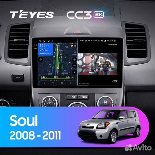 Магнитола Teyes CC3 2K 3/32 Kia Soul 1