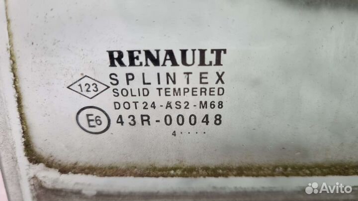 Стекло задней левой двери Сценик 2