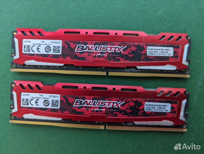 Оперативная память озу ballistix ddr4 16GB