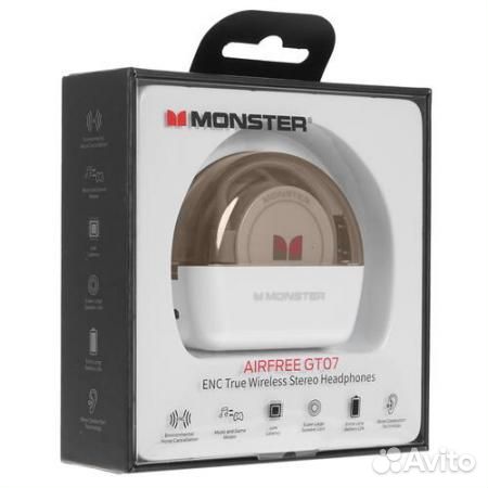 Наушники TWS Monster AirFree GT07 белый