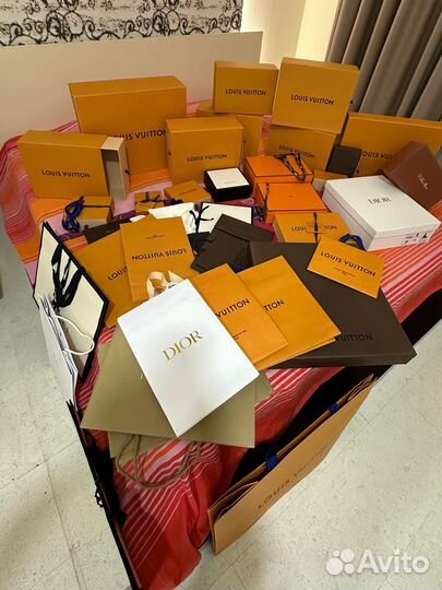 Пакеты и коробки брендовые louis vuitton