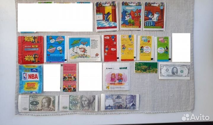 Вкладыши и обертки от жвачек