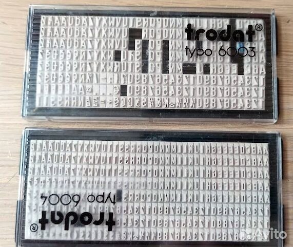 Символы для самонаборных штампов Trodat typo 6003