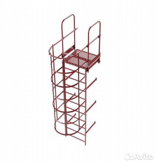 Вертикальное ограждение пожарной лестницы