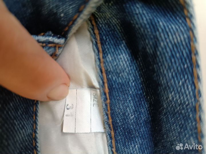 Джинсы Denim синие в отличном состоянии 48