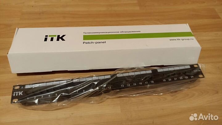 Патч-панель кат.5Е UTP, 24 порта