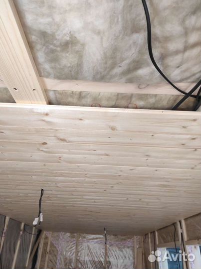 Обшивка вагонкой, имитацией бруса, услуги плотника