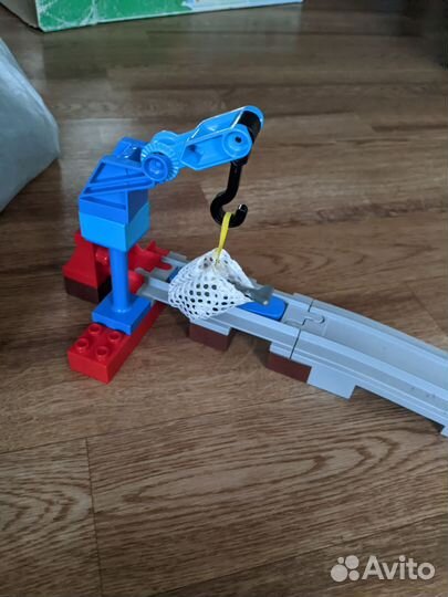 Lego duplo грузовой поезд 10875+рельсы+ машинки