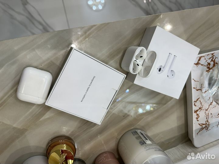 Наушники apple airpods 1 оригинал+кейс airpods 2
