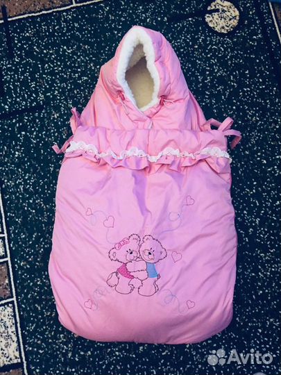 Зимний конверт-одеяло в коляску