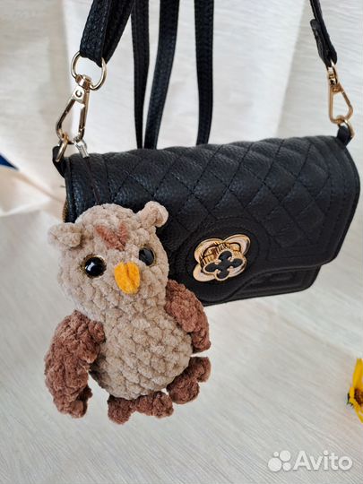 Вязаная игрушка Сова 10 см