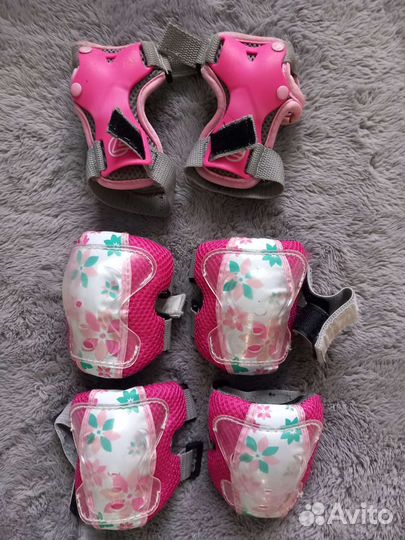 Роликовые коньки детские с защитой
