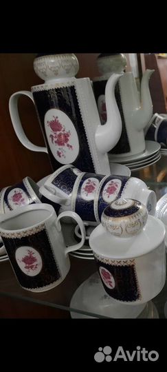 Сервиз чайный и кофейный,Германия,Кобальт,Рейнмах