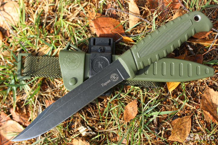 Нож Таран V2 хаки StoneWash черный