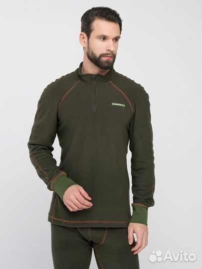 Термобелье Thermoline ZIP,цв Хаки,ткань Флис,р.44