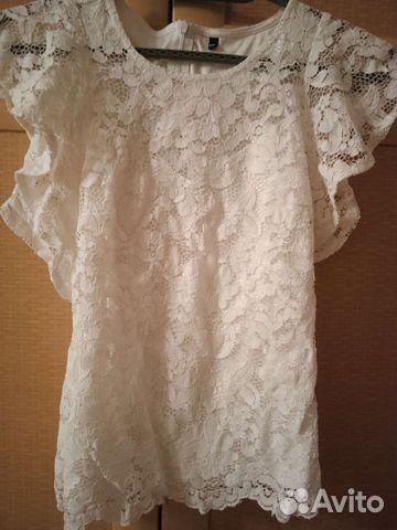 Блузка гипюровая нарядная для девочки, размер Xs