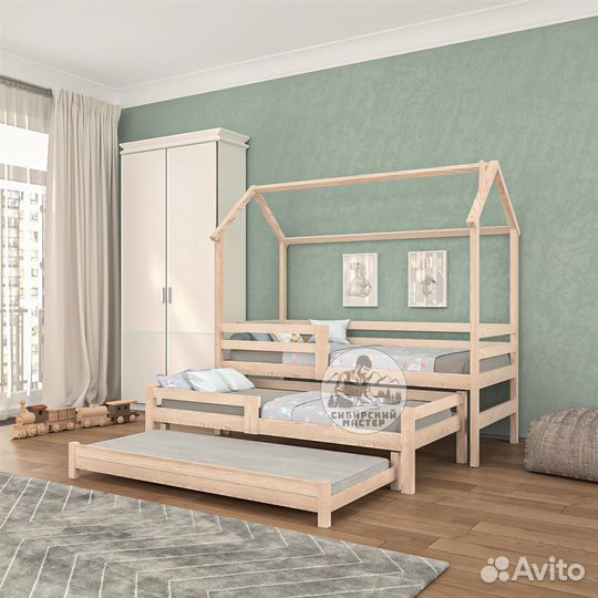 Двухъярусная кровать сосновая