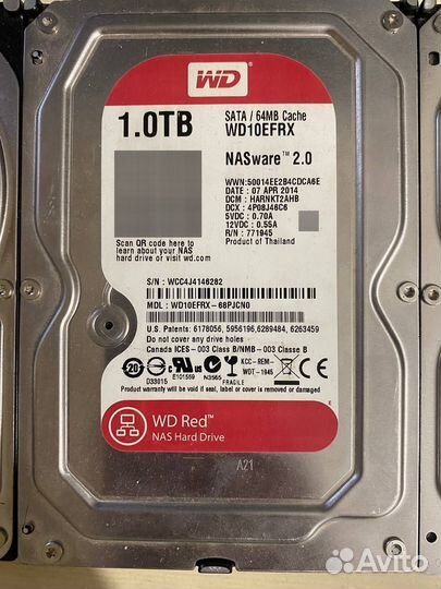 Жесткие диски HDD 5 / 2 / 1 / 0,5 / 0,32 Тб