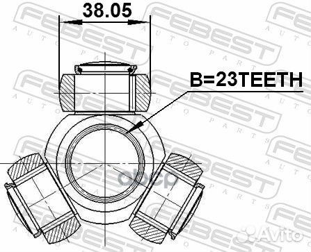 Трипоид 23X38.05 0116-sxm10 Febest