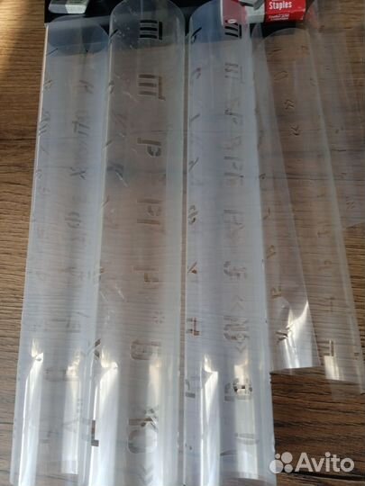 Трафарет букв и цифр СССР 6л листов разн размера