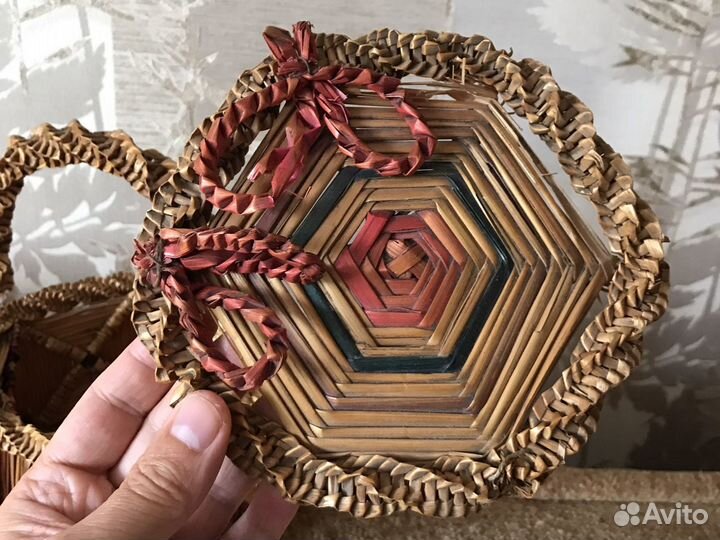 Корзинка старинная ручной работы