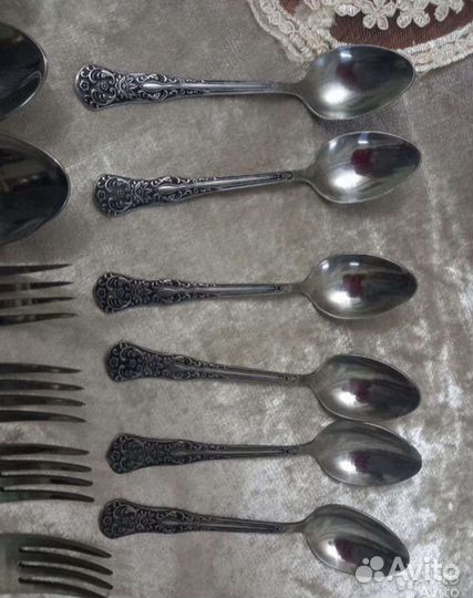 Дулёвский фарфор. Мельх.ложки Столовый набор