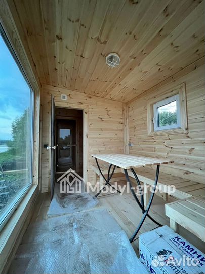 Модульная Угловая баня, купить баню