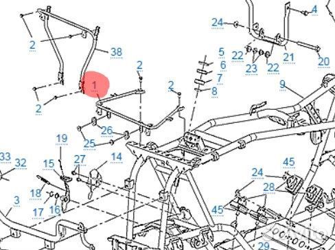 Кронштейн крепления радиатора, верхний CF moto