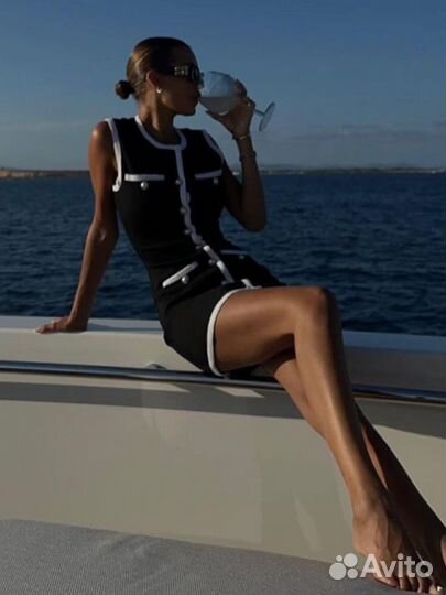 Платье летнее короткое под Lichi в стиле old money