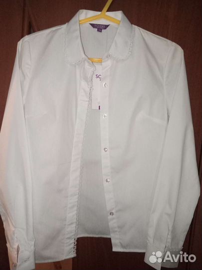Белая рубашка размер 152 новая